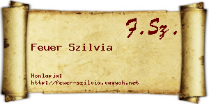 Feuer Szilvia névjegykártya
